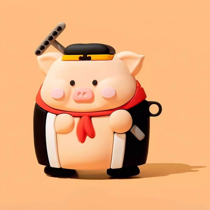 Cute & Funny Yellow Silicone AirPods Case - Monkey King Theme