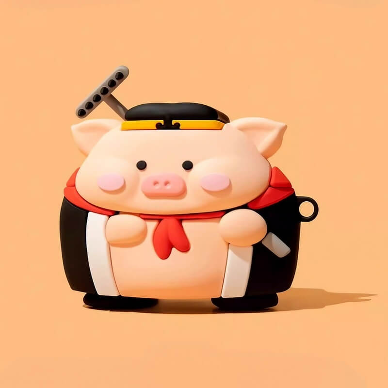 Cute & Funny Yellow Silicone AirPods Case - Monkey King Theme