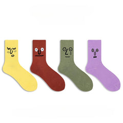 Kawaii Emoji-themed Creative Mid-Calf Socks