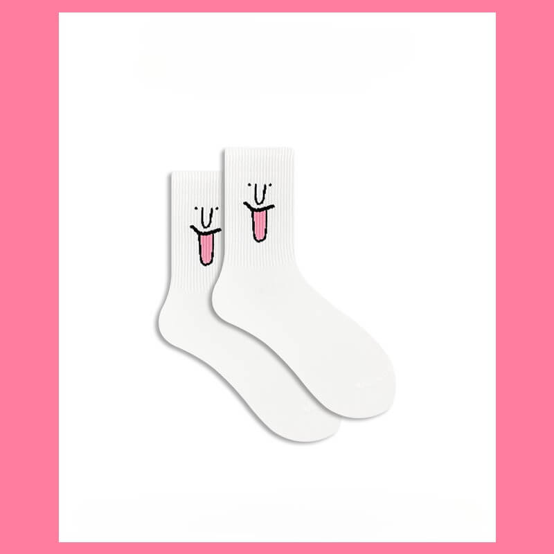 Kawaii Emoji-themed Creative Mid-Calf Socks