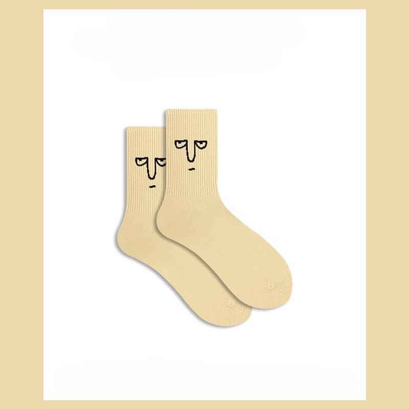 Kawaii Emoji-themed Creative Mid-Calf Socks