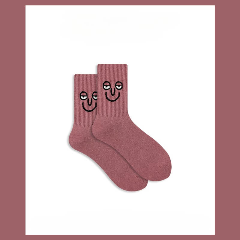 Kawaii Emoji-themed Creative Mid-Calf Socks