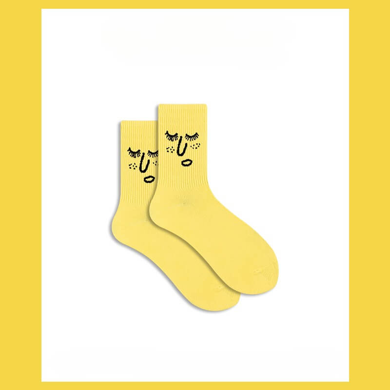 Kawaii Emoji-themed Creative Mid-Calf Socks