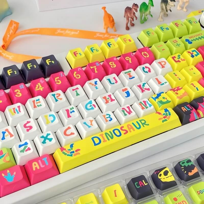 Light Color Dinosaur Fossil 146-key Keycap Set