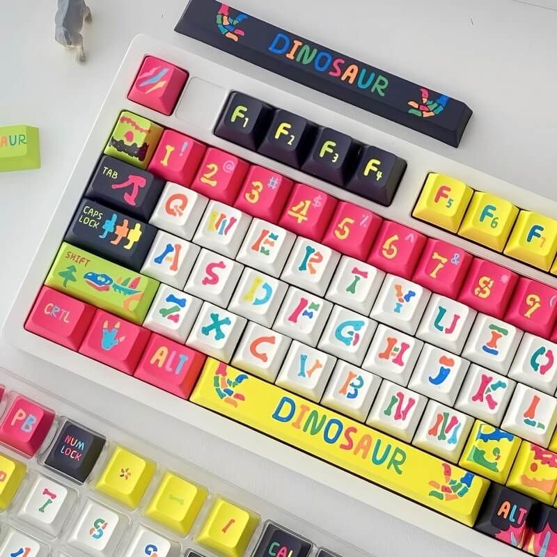 Light Color Dinosaur Fossil 146-key Keycap Set