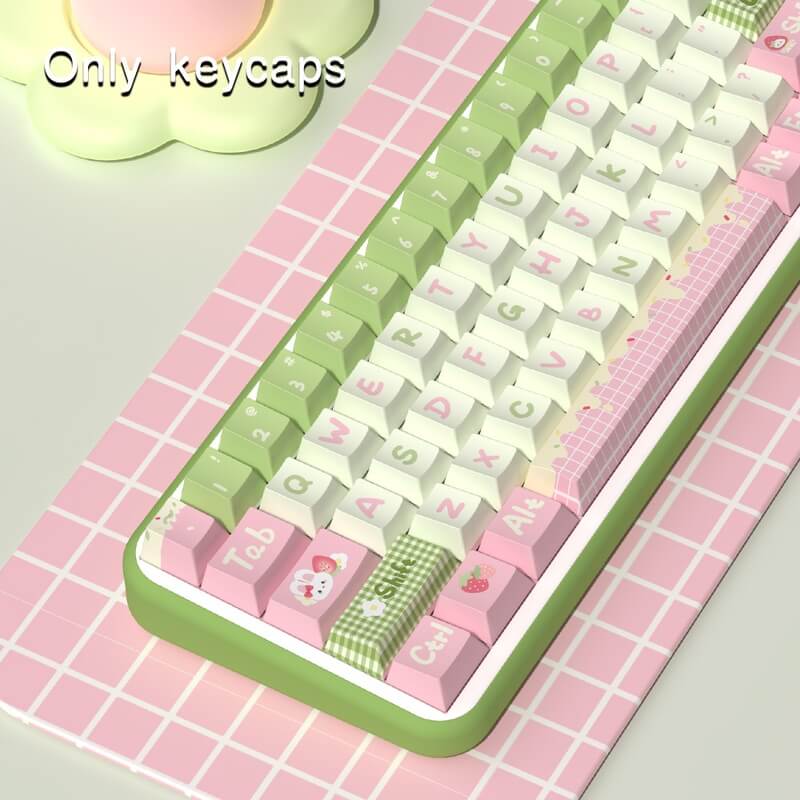 MDA Profile 138-Key Keycap Set - Strawberry Milk Bunny Theme