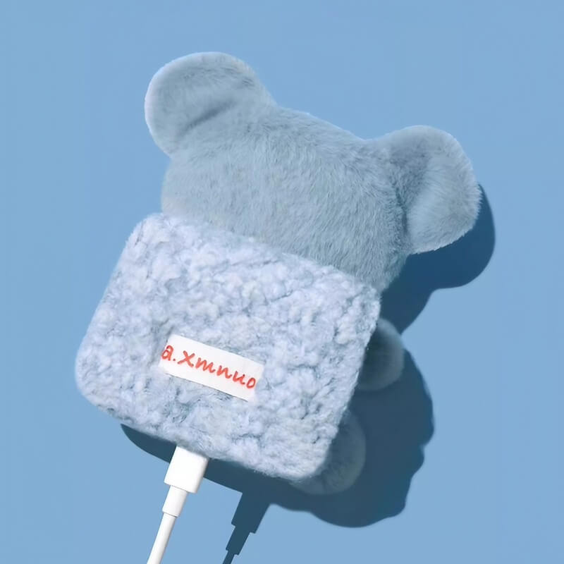 Plush Koala AirPods Case - Gray - Cute Funny Design - 6″