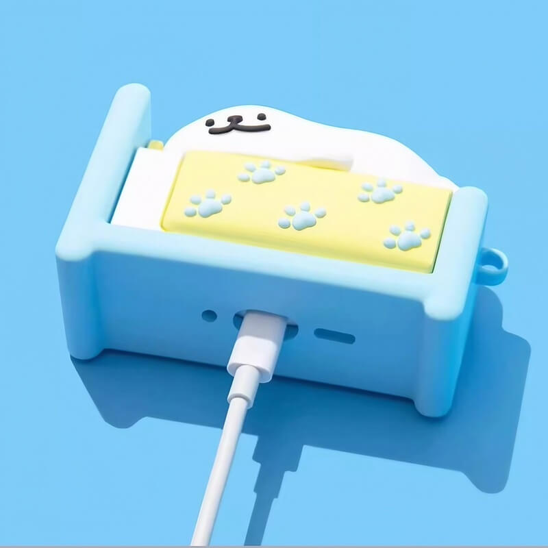 Silicone AirPods Case Blue - Cute Puppy Theme 12″