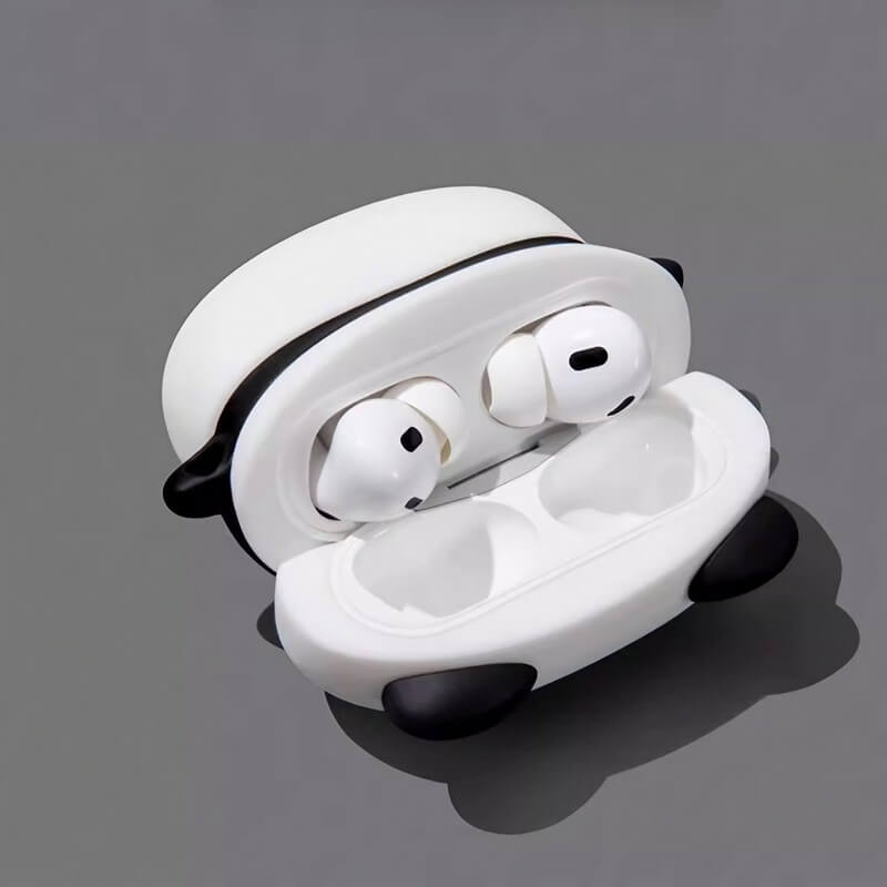 White Panda Silicone AirPods Case 3″ - Cute and Funny