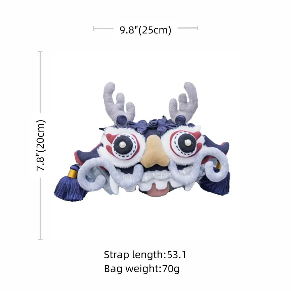 Cute and Unique Cotton Sling Kawaii Handcrafted Bag Dance Dragon Casual and Mini Bag