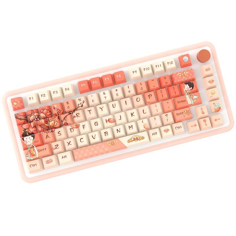 138-Key MDA & Cherry Profile PBT Keycap Set - Tang Dynasty Beauty Theme