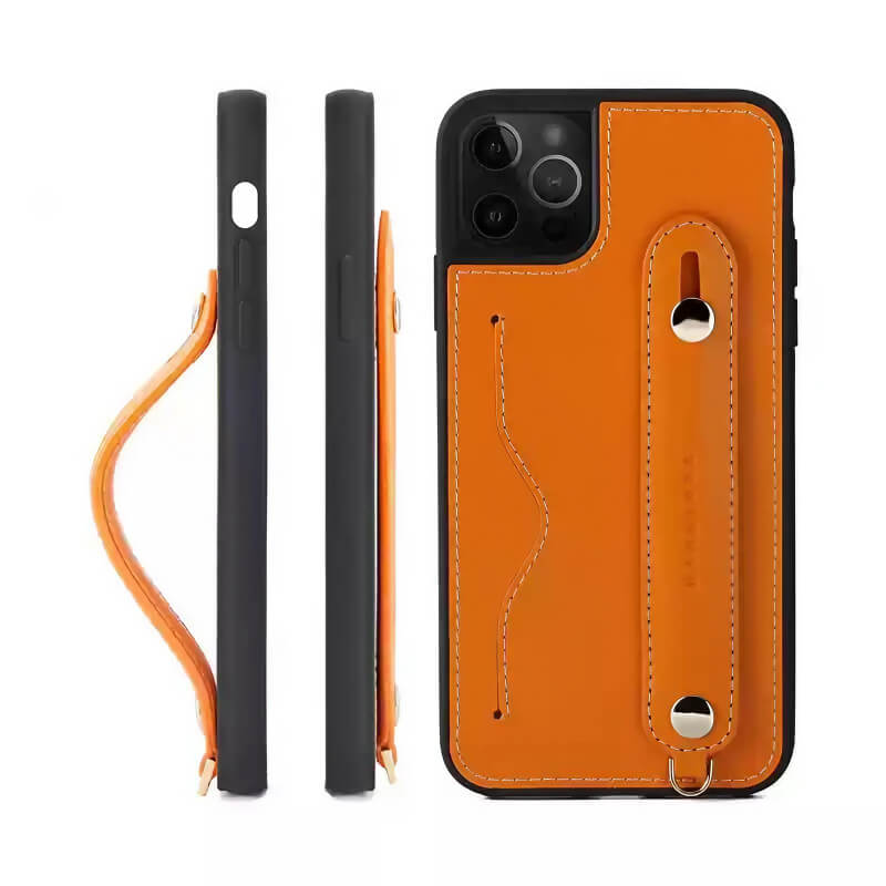 iPhone 16 Pro Max 6.7″ Leather Wallet Case with Phone Grip Red