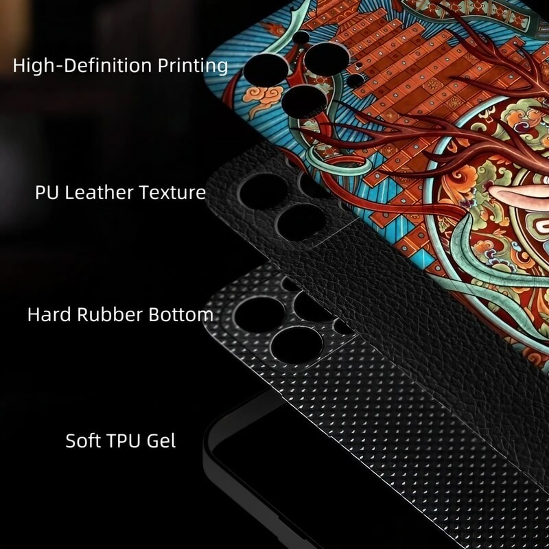 iPhone 16 Pro Max Case - 5.8″ Textured Art Fortune Deer TPU Cover