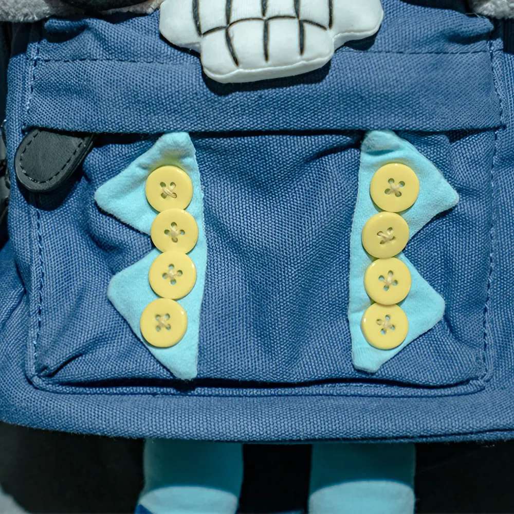 Kawaii Nutcracker Pirate Canvas Cute Backpack Casual and Unique Blue Handmade Backpack