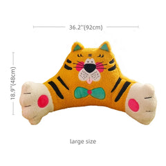 Cute Kawaii Cuddle Tiger Hug Pillow for Bed, Sofa - Adorable Plush, Yellow Furry Cushion