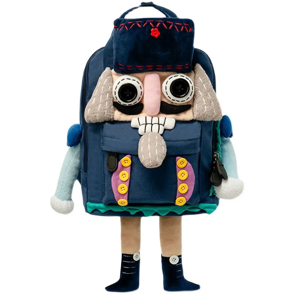 Cute Nutcracker Soldier Canvas Kawaii Backpack Casual and Personalized Style - Handmade